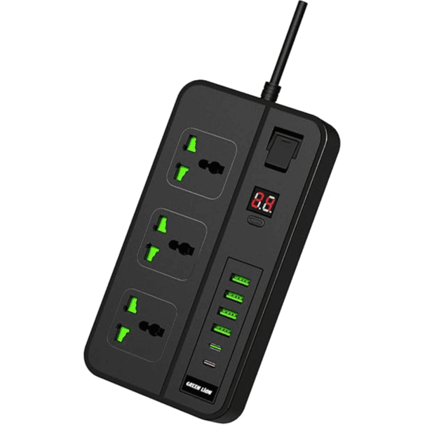 Green Lion GS-150 Power Socket 3000W - Black- Black