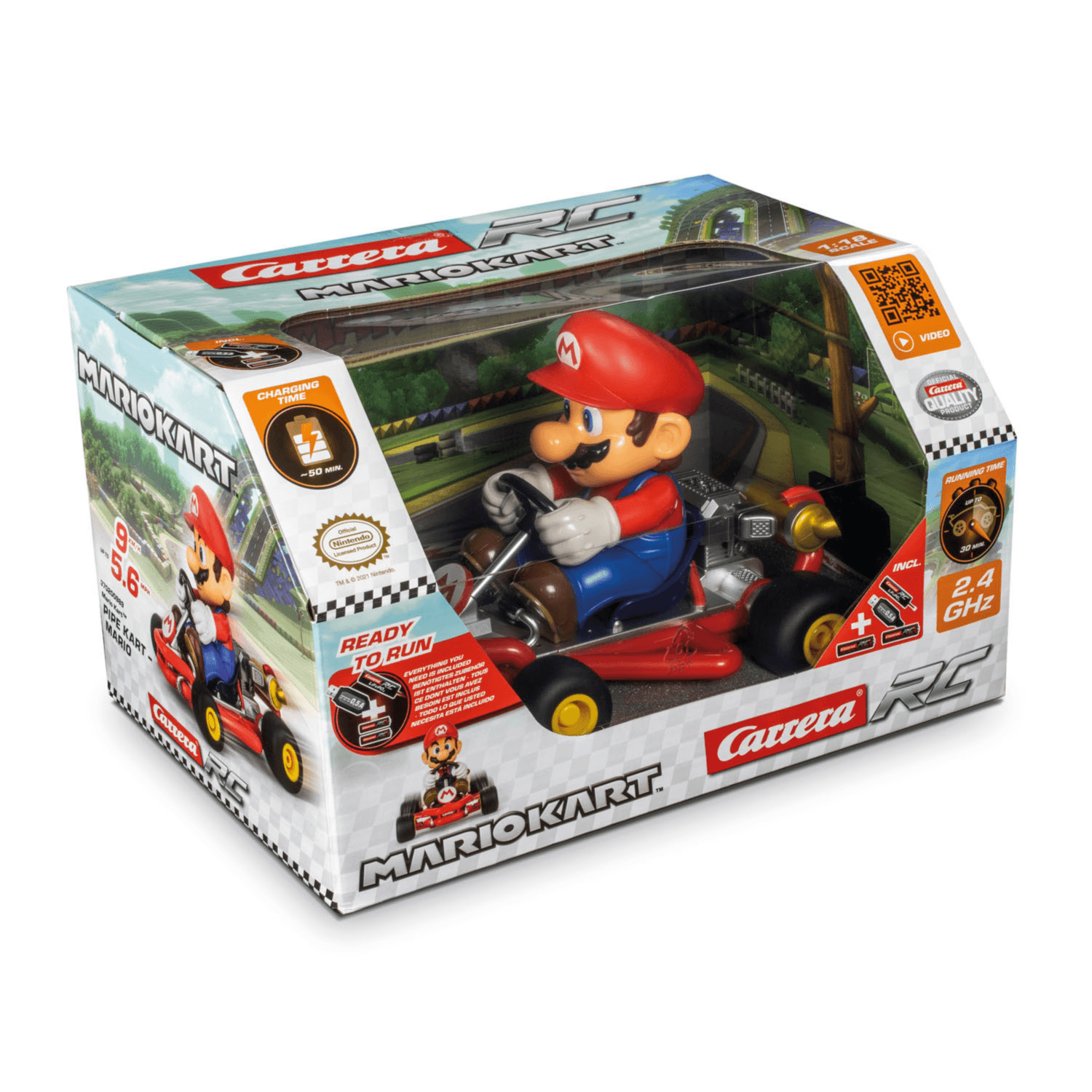 Carrera R/C Remote Control Super Mario Pipe Kart