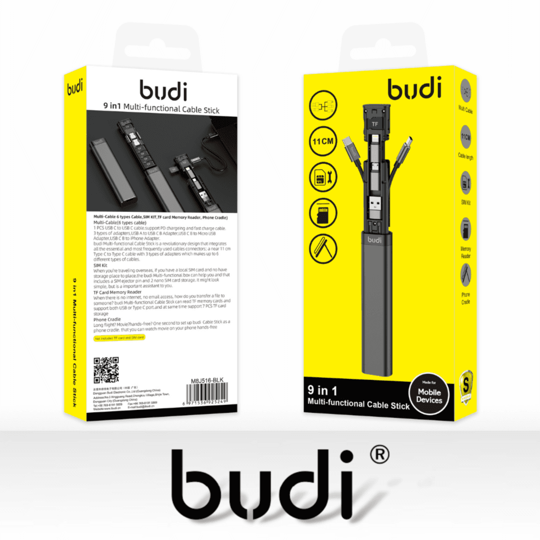 BUDI 9IN1MULTI FUNCTIONAL CABLE STICK