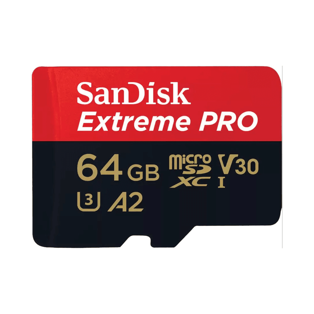 بطاقة ذاكرة SanDisk Extreme Pro UHS-I microSDXC سعة 64 جيجابايت مع محول SD