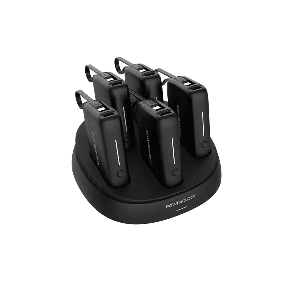 Powerology 5-in-1 Power Bank Station - 10000mAh PDW 50W QC  - Black