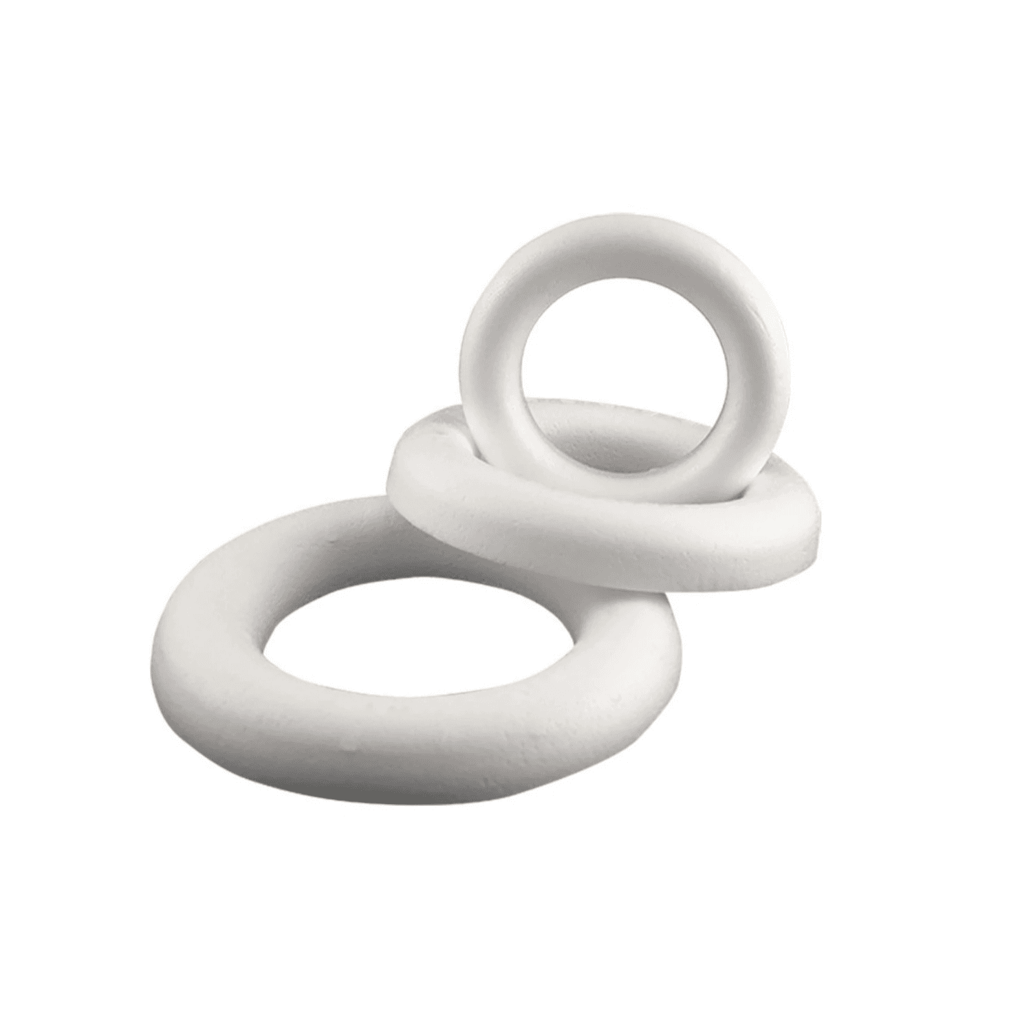 Smooth Foam  Ring (White) 3 pcs/Pack 7,10,15 CM