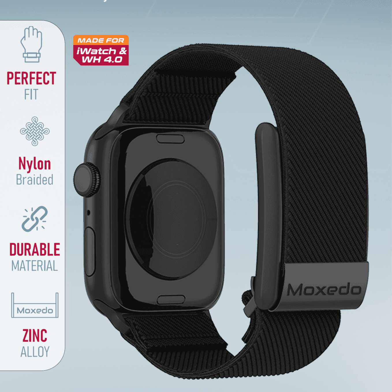 Moxedo Hybrid Fit-Weave Nylon iWatch and Whoop 4.0