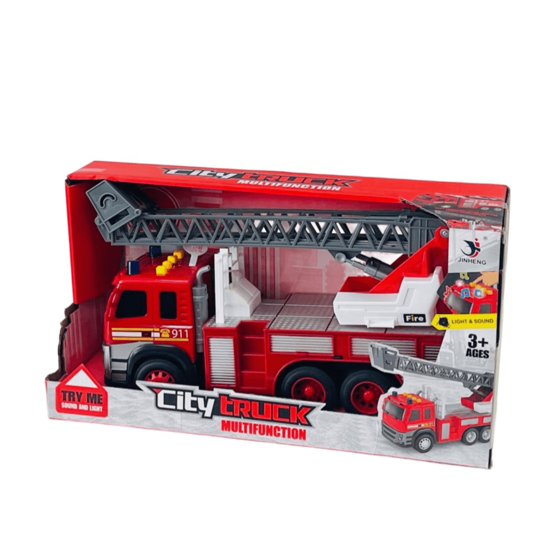 Firefighter Ladder Truck Crane With Sound and Light 