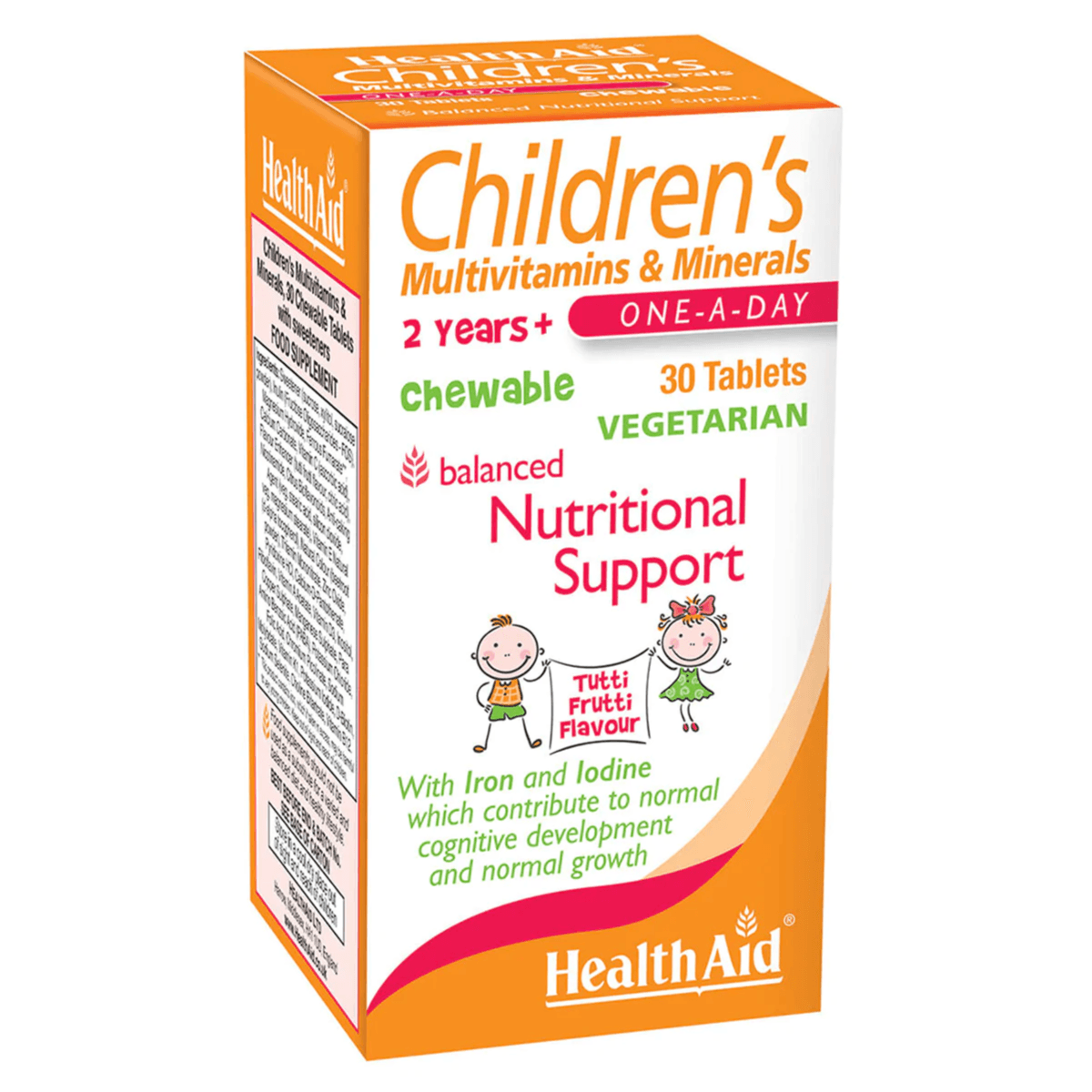 Health-Aid Children's Multivitamins & minerls for age 2+ years for nutritional support 30 chewable tablets