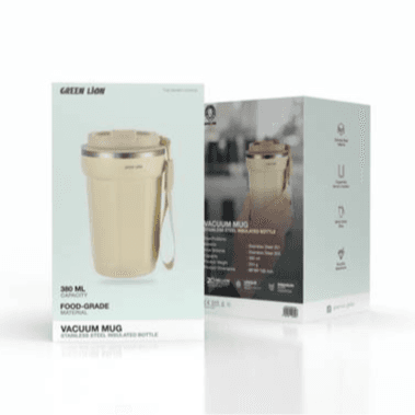green Lion Vacuum Mug 380ml - Beige