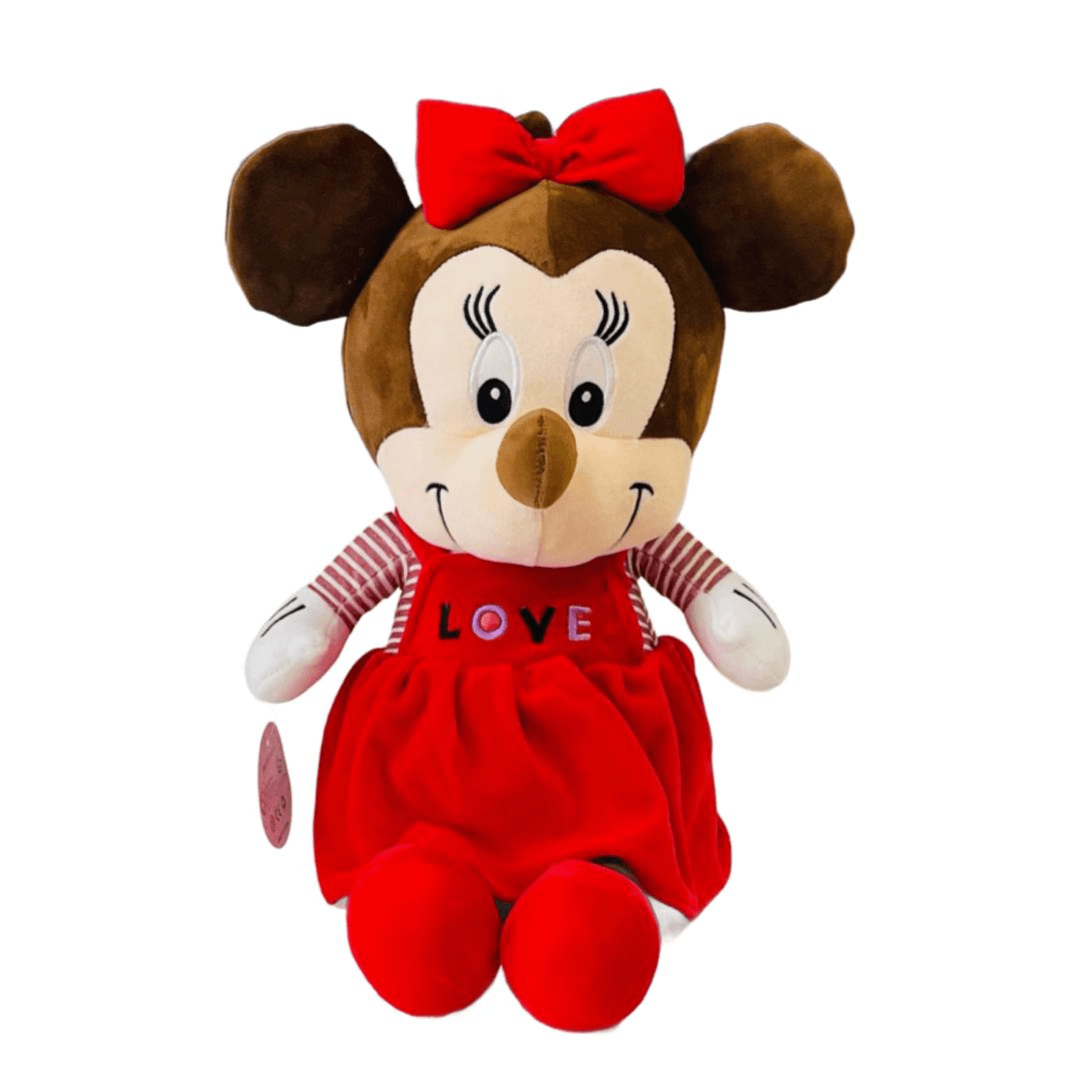 Elegant Minnie In A Red Dress With A Ribbon Soft Toy 60cm