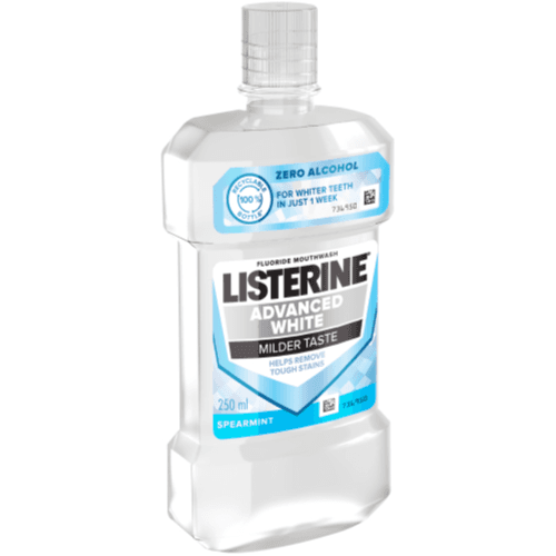 Listerine Advanced White Milder Taste Spearmint Mouthwash 250ml