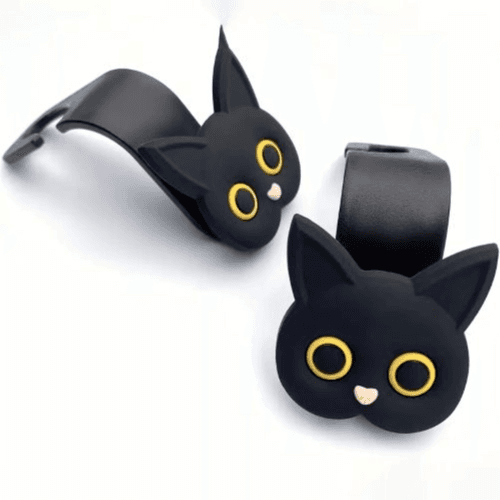 1pcs 3D Cartoon Cat Car Seat Headrest Hook Hanger Vehicle