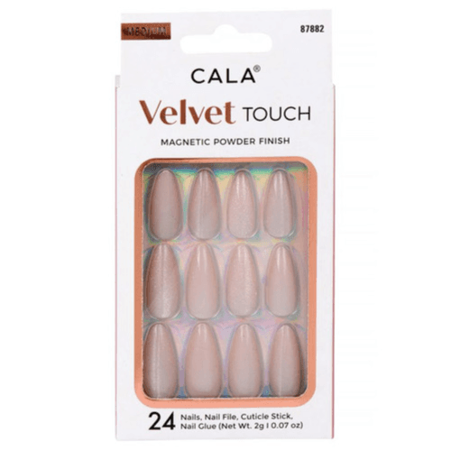 "Cala Velvet Touch Pink Cateye  87882 Medium size 24 Nails "