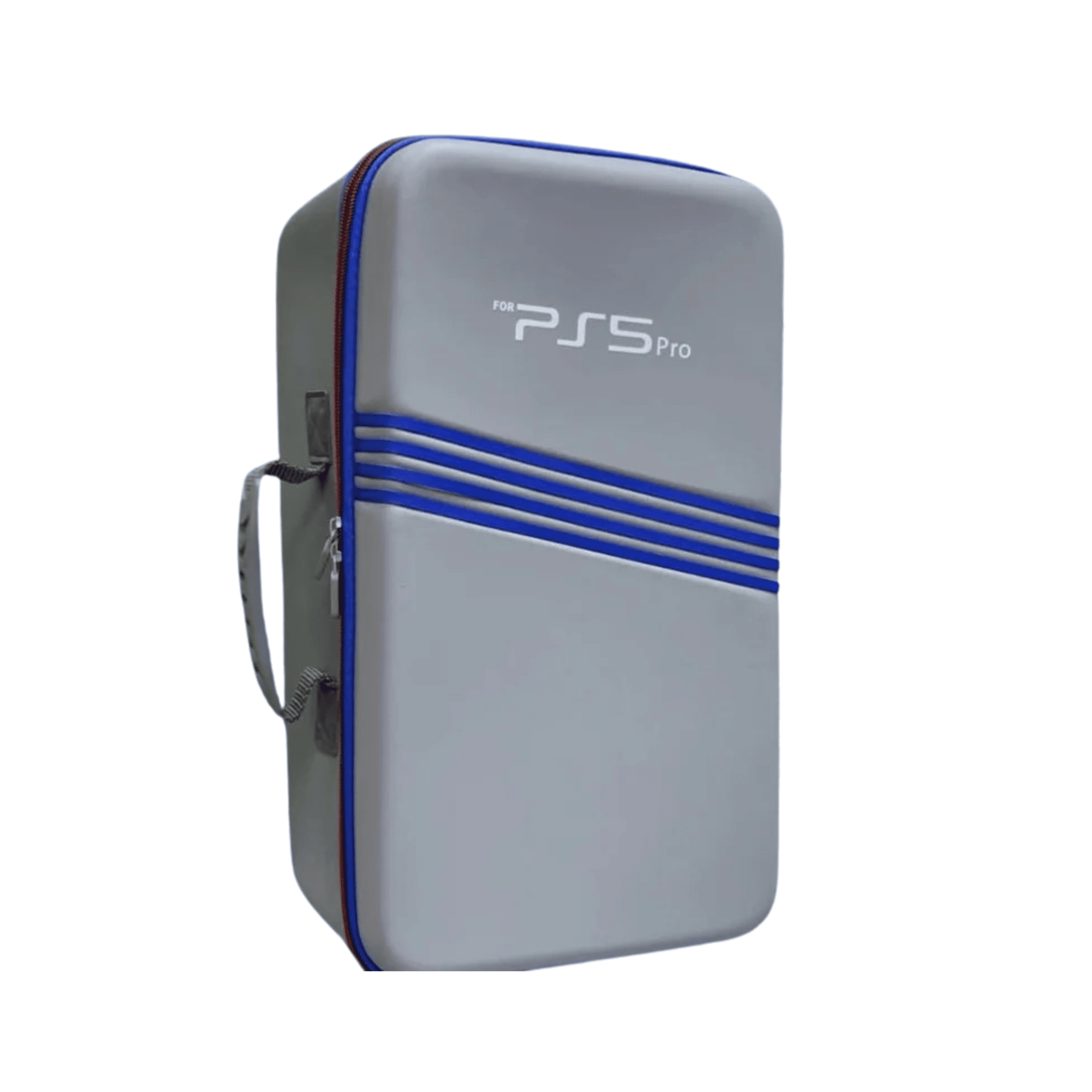 PS5 Pro Travel Bag Hard Shell Carrying Case - Grey And Blue