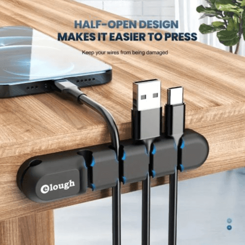 OLLOUGH 5-Slot Desktop Cable Organizer Clip