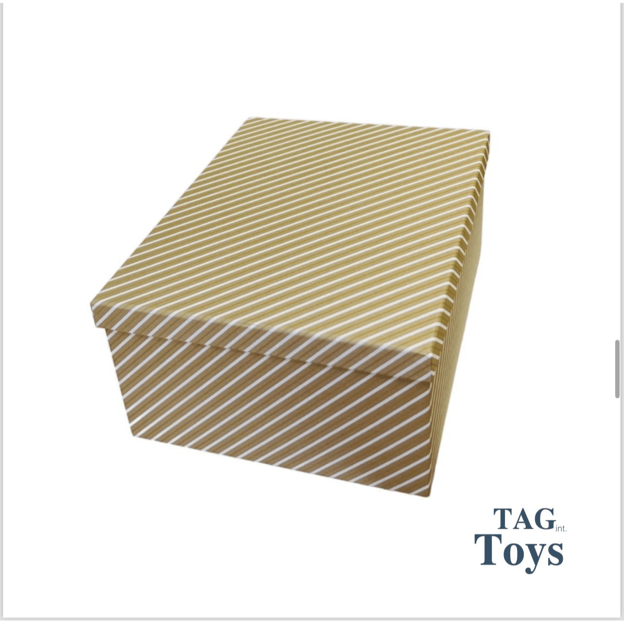 Small Brown Stripes Gift Box