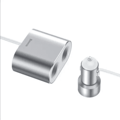 BASEUS CAR CHARGER DUAL USB DUAL PORT POINT CIGARETTE MOUTH