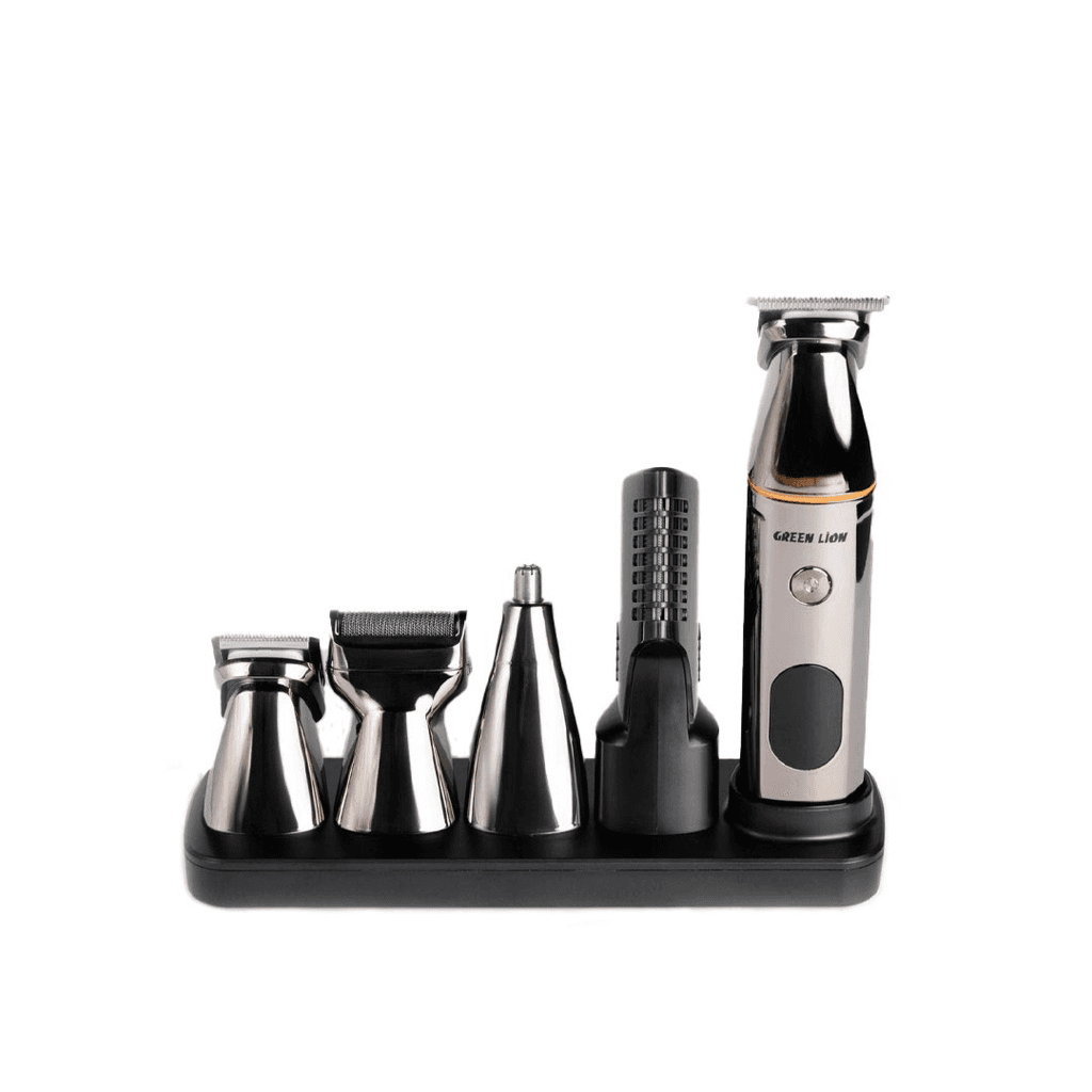 Green Lion 5 In 1 Multi-Function Hair Clipper Set 600mAh with Charging Base (Waterproof IPX6)