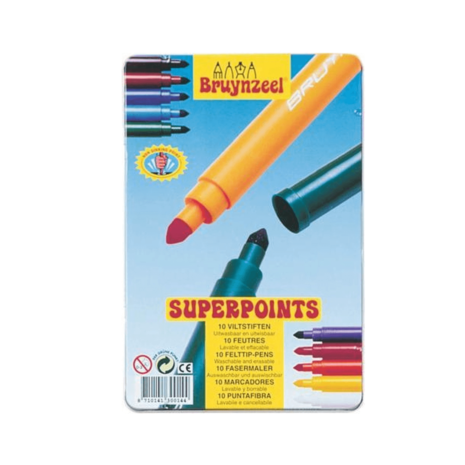 Super Point Felt Tip Set 10 Colours