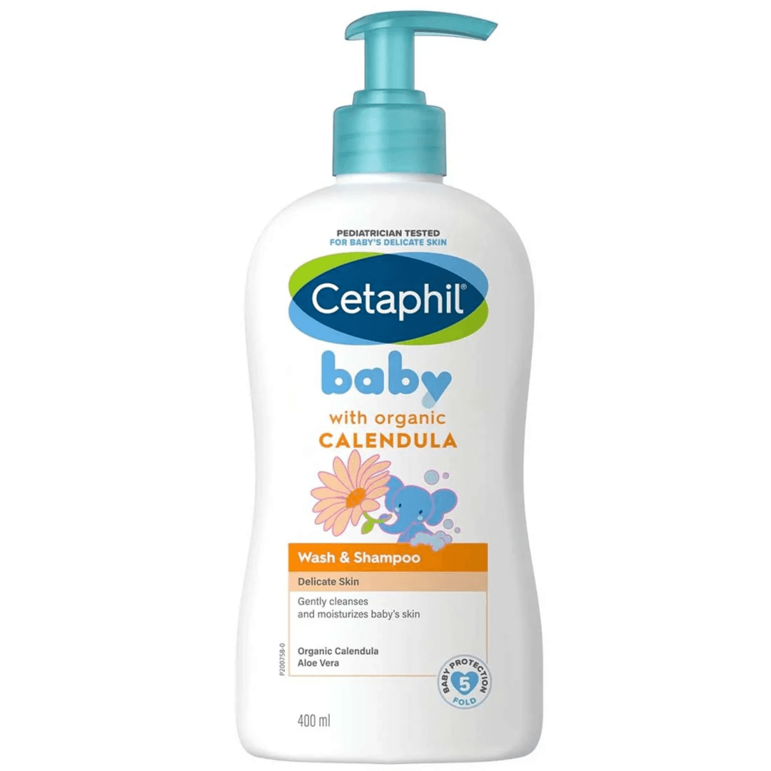 Cetaphil Baby With organic Celendula & Aloe Vera wash & Shampoo for delicate skin & hair  400ml