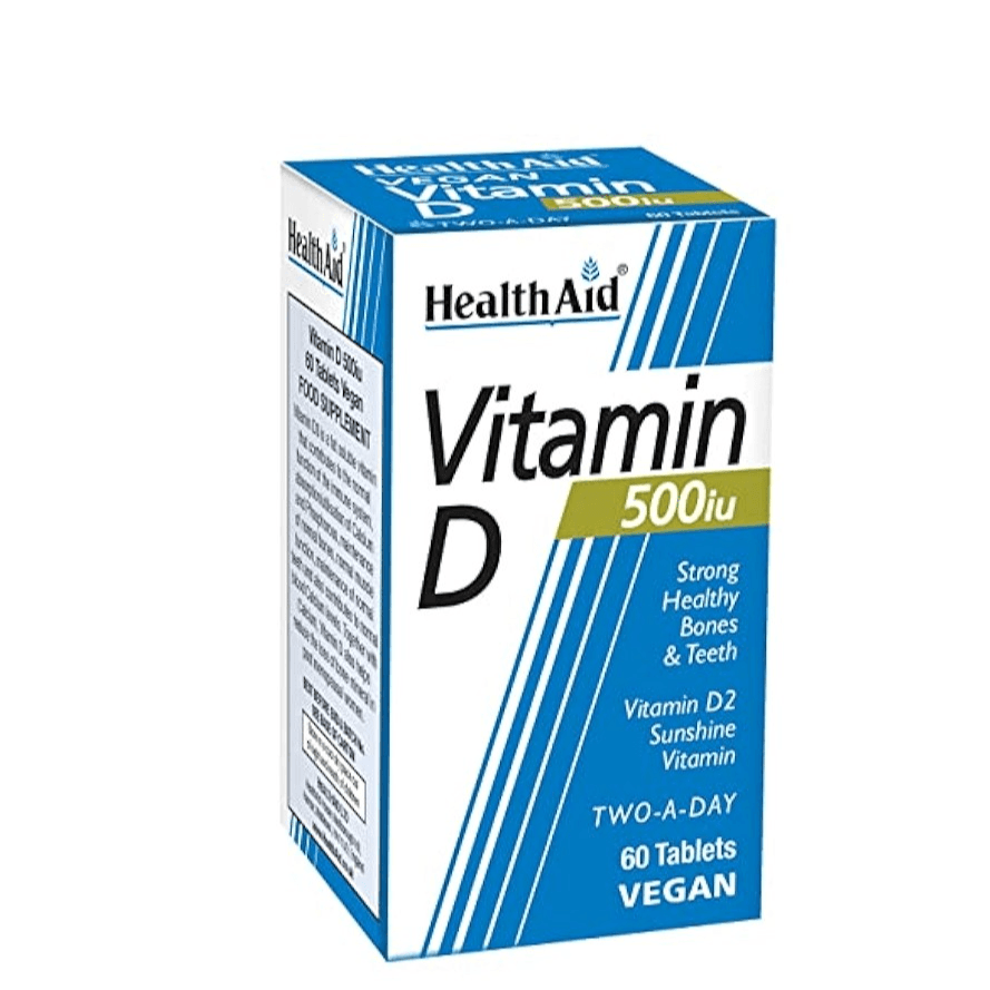Health Aid Vitamin D-2 500IU 60 Tablets