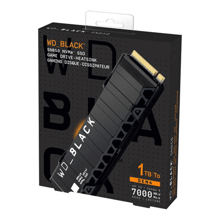 Gaming Internal SSD For PS 5. 1TB Gen 4 Solid State Drive WD_BLACK SN850X NVMe 7300Mb/s