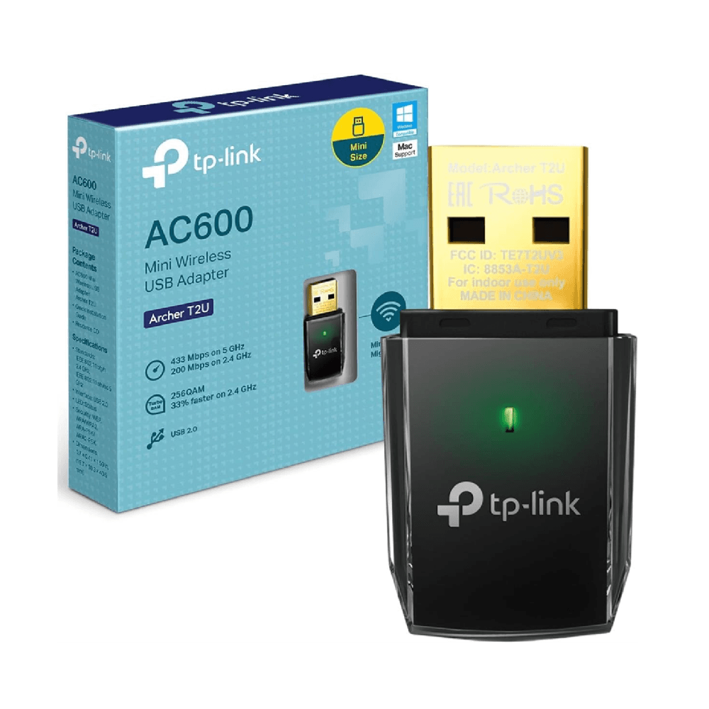 محول USB لاسلكي صغير من Tp-Link Ac600 (Archer T2U)