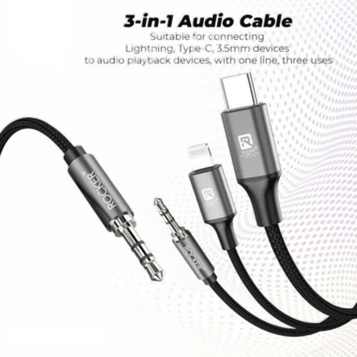 RECRSI - Braided Wire Aux Cable YP-3in1