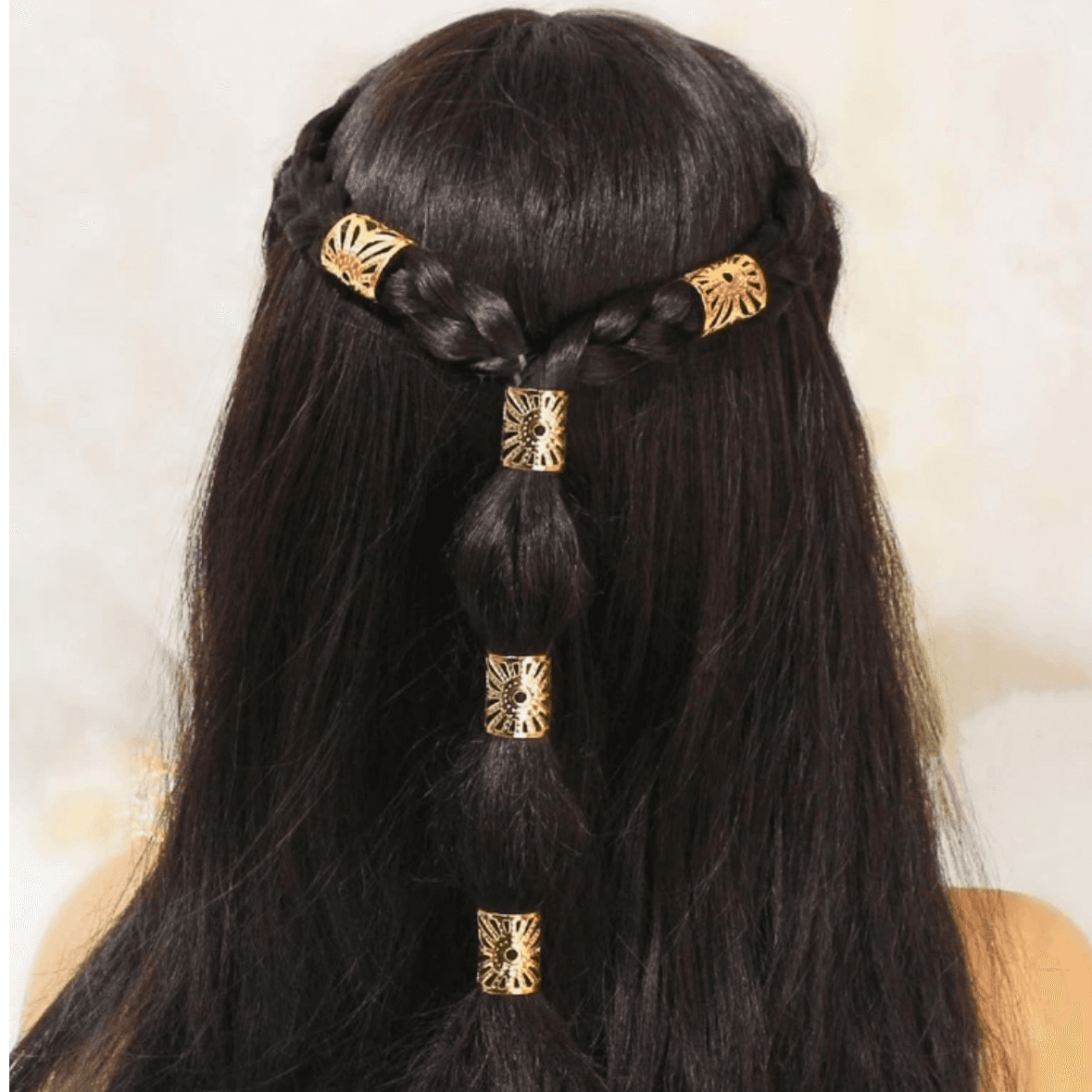 5Pcs - Hair Rings - Gold
