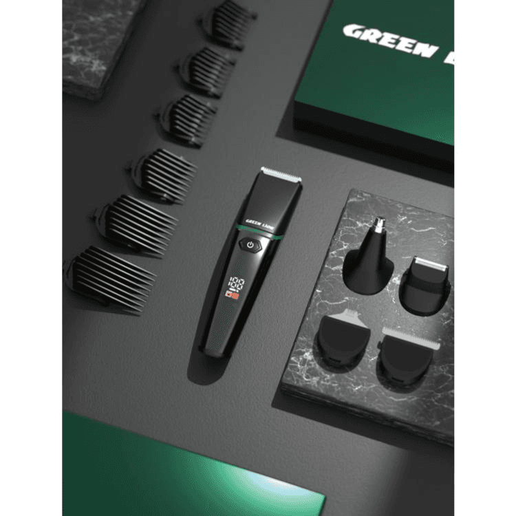 Green Lion 5 in 1 Hair Trimmer Grooming Kit 90 Minutes with Shaver and Nose Trimmer - Type-C Charging