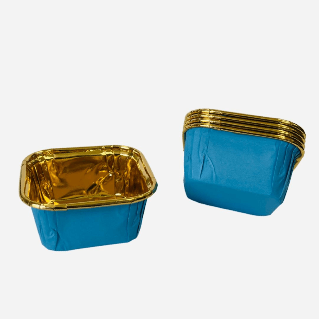 Cupcake Molder Square Blue 20pcs 6.5x6.5x3.5cm
