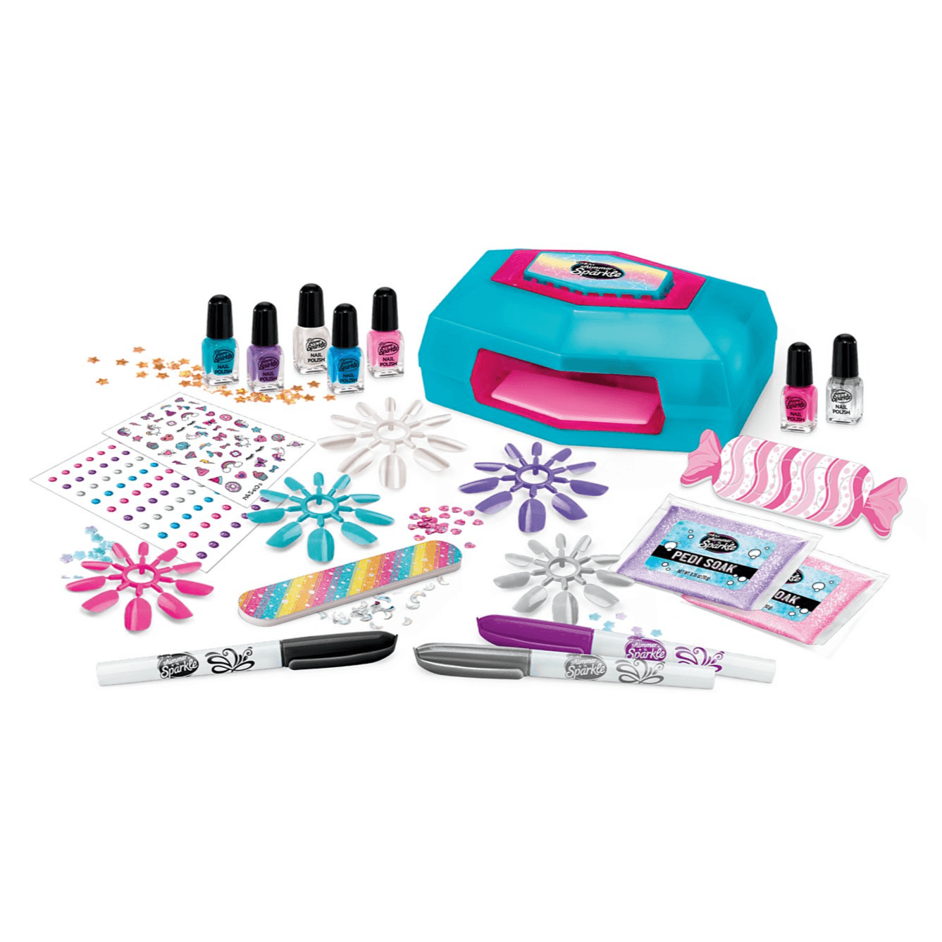 Cra-Z-Art Shimmer 'n Sparkle Salon Style Deluxe Manicure & Pedicure Set
