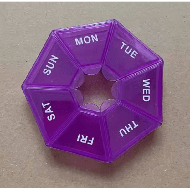 PB PILL BOX ASSORTED (HEPTAGON)