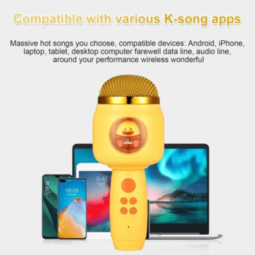 Smartbarry - WIRELESS MICROPHONE HANDHELD KTV (M8 mini) (Yellow)