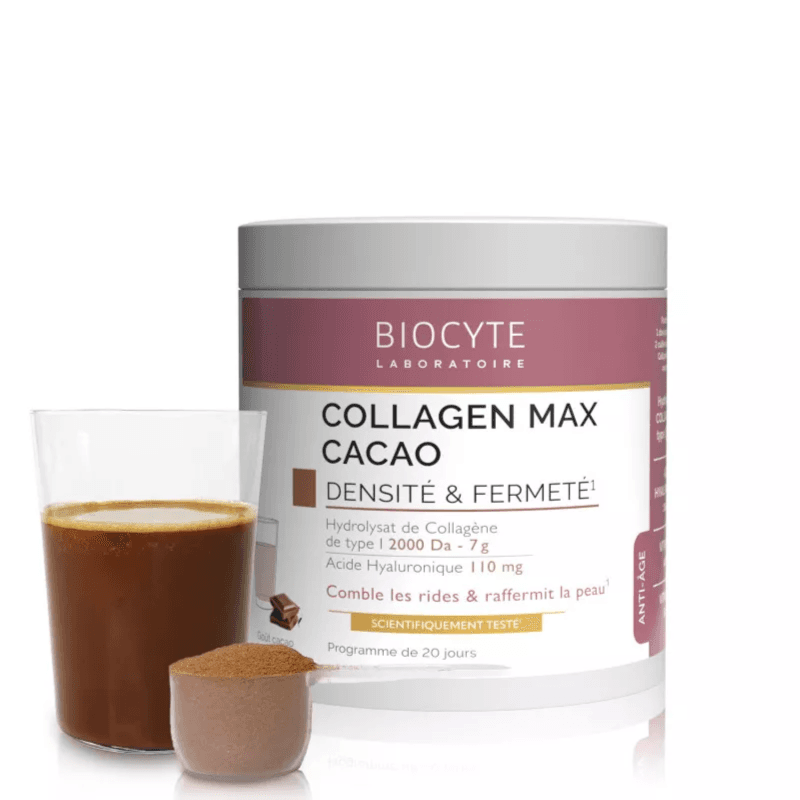Biocyte Collagen Max Cacao to support density & Firmness (Collagen 7gm & Hyaluronic acid 110mg) 260gm / 20 doses