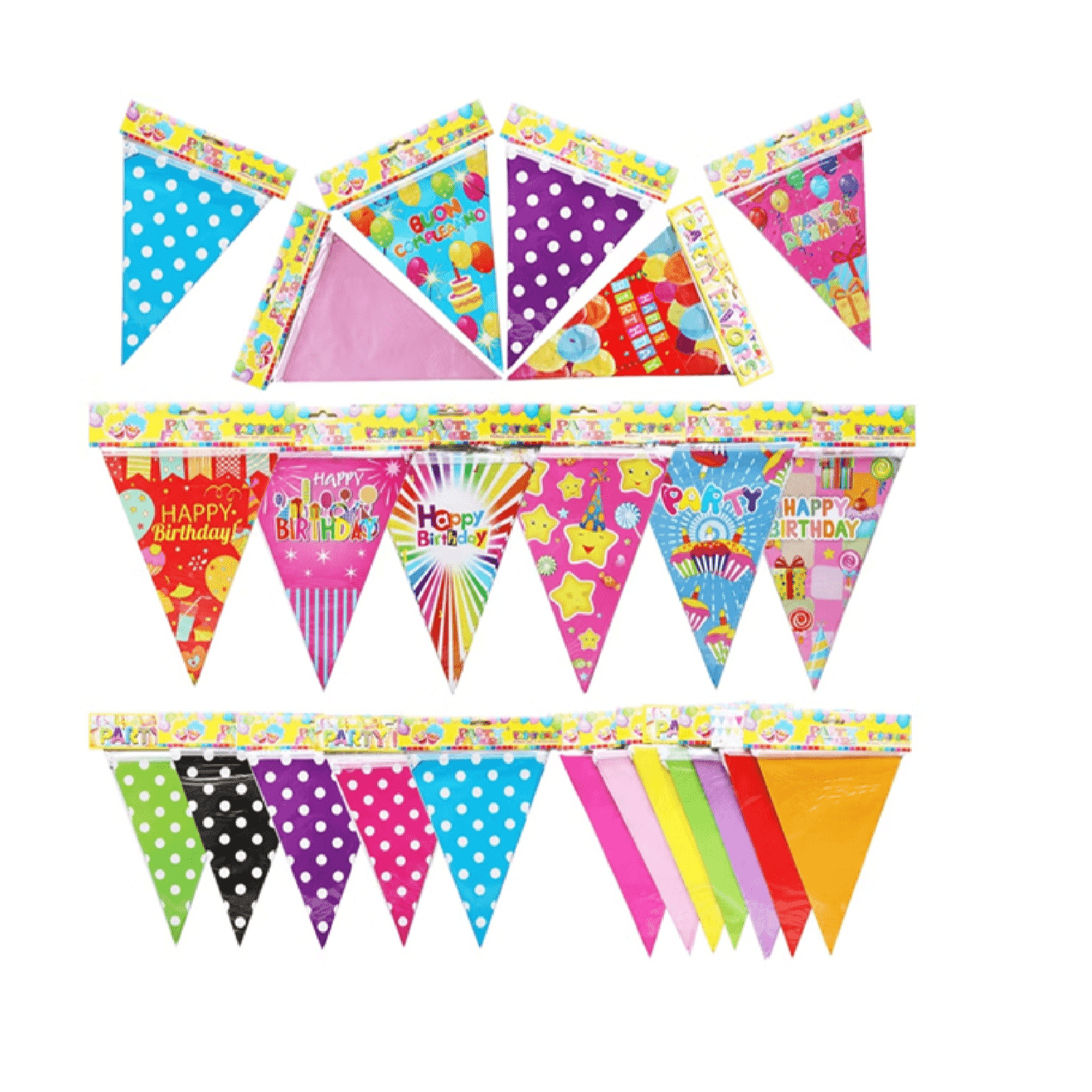 Kraft Paper Triangle Flag Bunting Banner for Birthday Party 