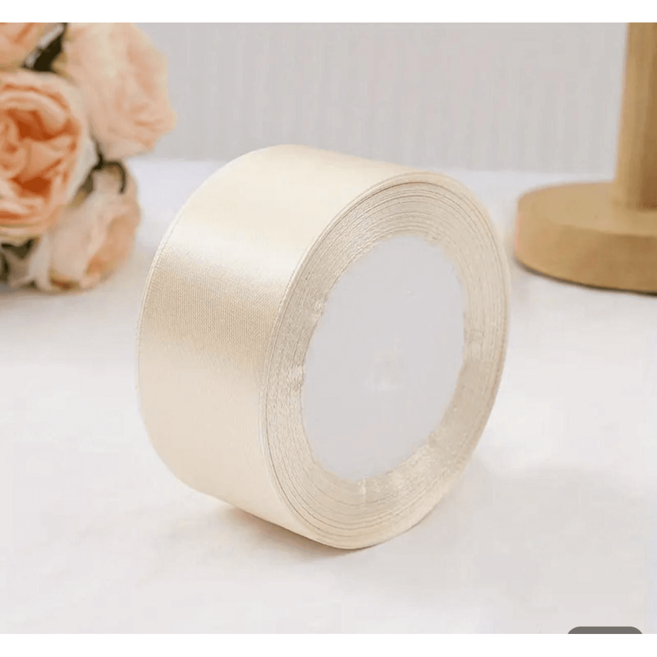 Pearl White Satin Ribbon 25yards