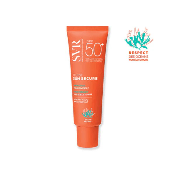 SVR Sun Secure fluid Invisible-finish dry touch with SPF 50+  face protection sunscreen for sensitive normal-combination skin 50ml