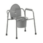 STEEL Folding COMMODE CHAIR CA618 GREY WITHOUT WHEEL