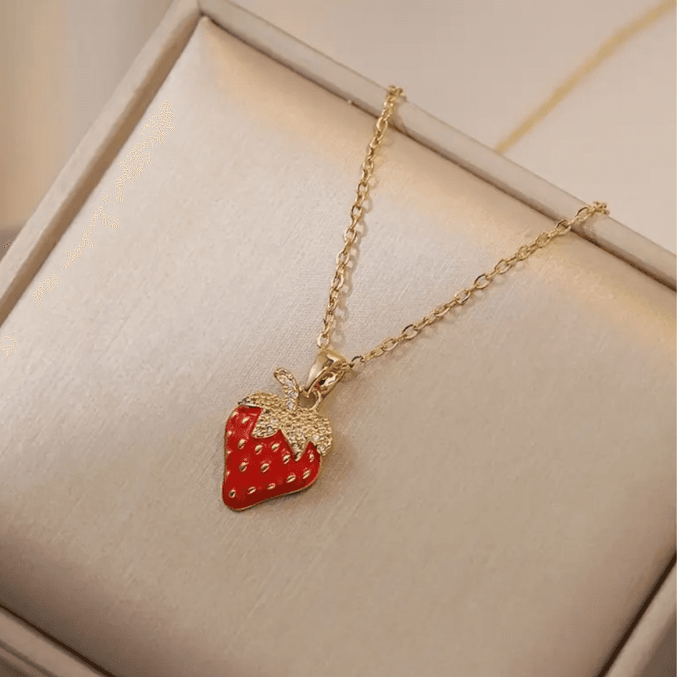 Strawberry Pendant Necklace