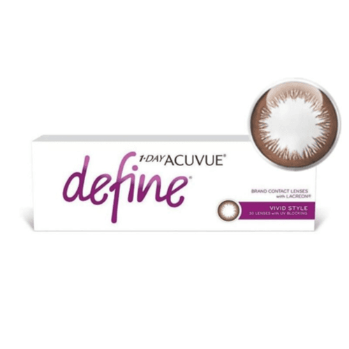 Acuvue Define Vivid Style Brown Plano and power  Daily 30 Pcs