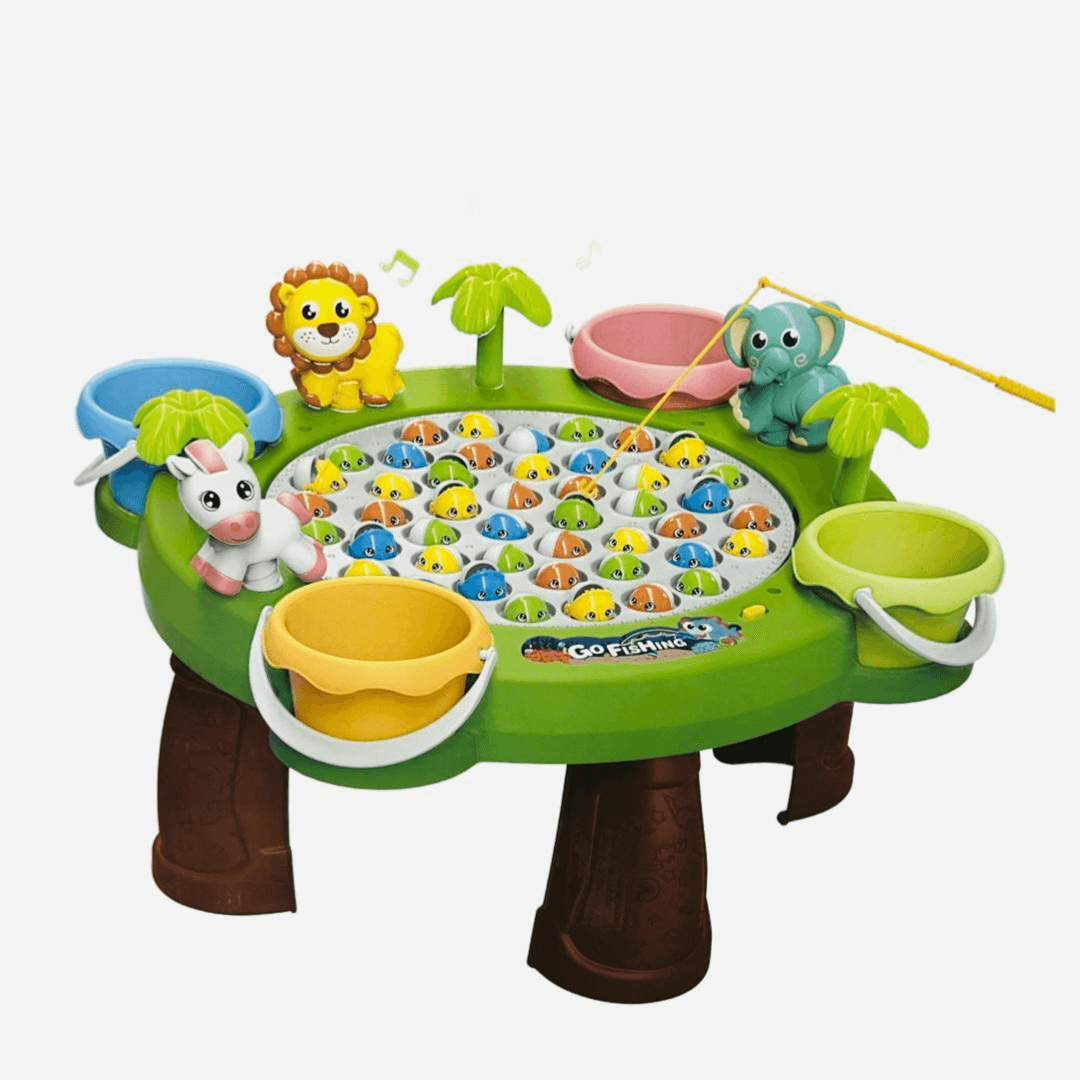 Zoo Fishing Electric Rotation Green 4 Players 45 Pieces