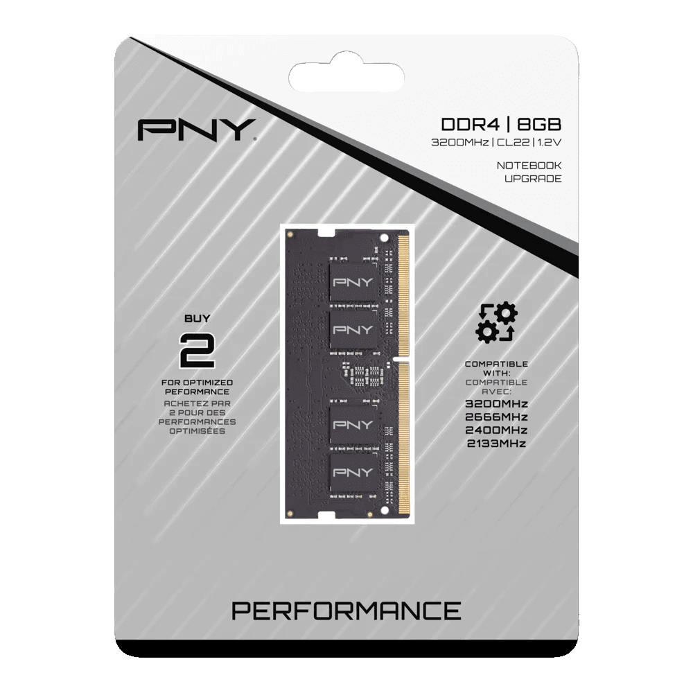 PNY DDR4 8GB Laptop Notebook RAM – 3200MHz, CL22, 1.2V