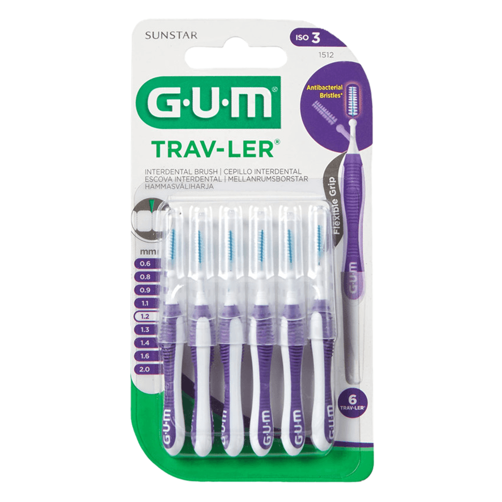 فرشاة تنظيف الأسنان Proxabrush Trav-Ler مقاس 1.22 مم من GUM (1512)