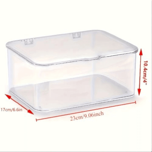 Clear Acrylic Phone Case Organizer with Lid – Desktop Storage Basket