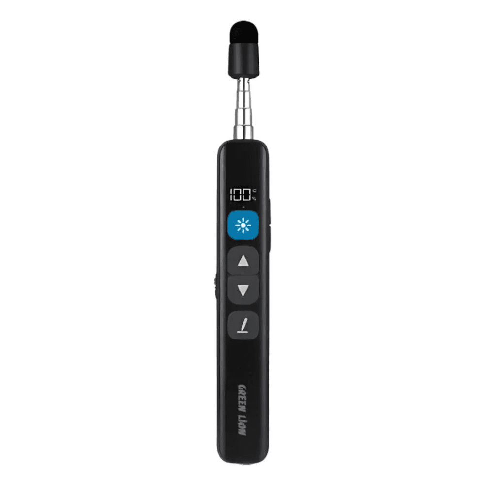 GREEN LION WIRELESS PRESENTER WITH RETRACTABLE POINTER BLACK 