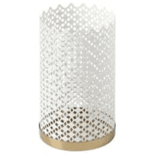 lock Candle Holder 26 cm, White color by IKEA