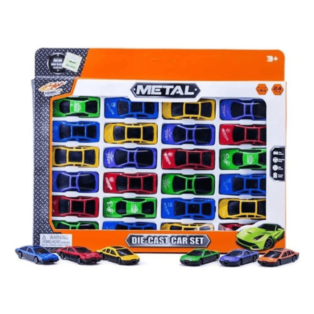 Metal Cast Car Set Push Back Car 24pcs