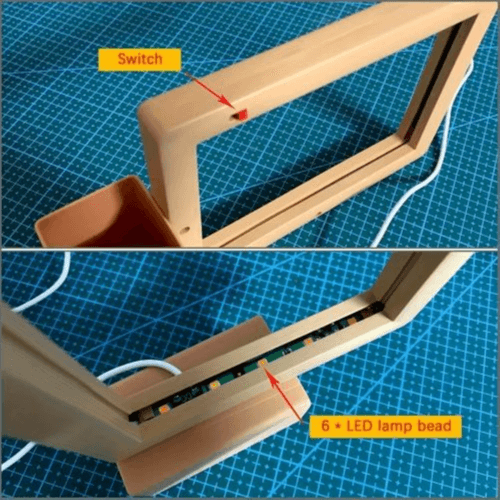 USB 3D LED Night Light with Rewritable Acrylic Board
