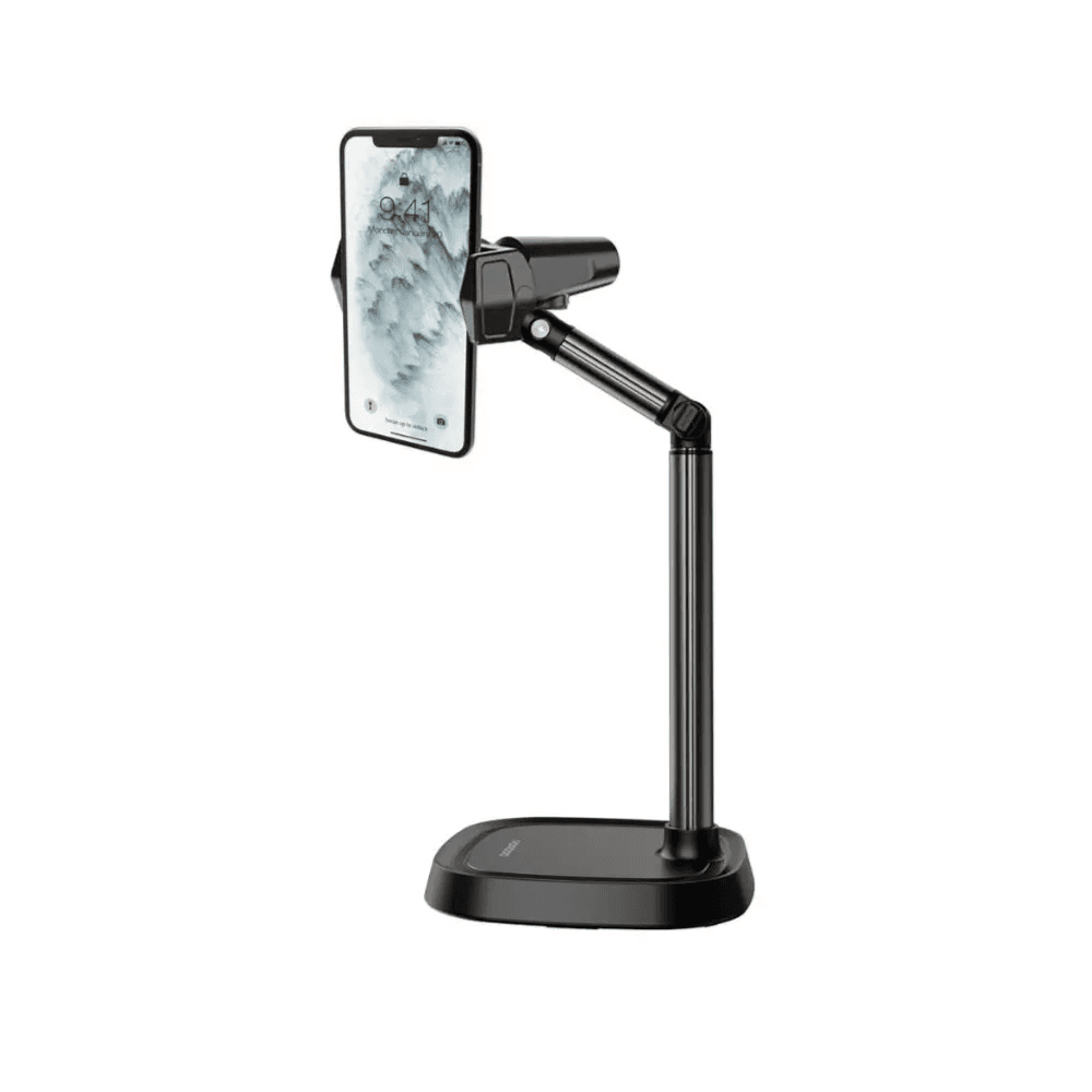 Porodo Multi-Angle Desktop Phone Stand Up to 6.7" Divices Aluminum Alloy Black - PORODO LFS052