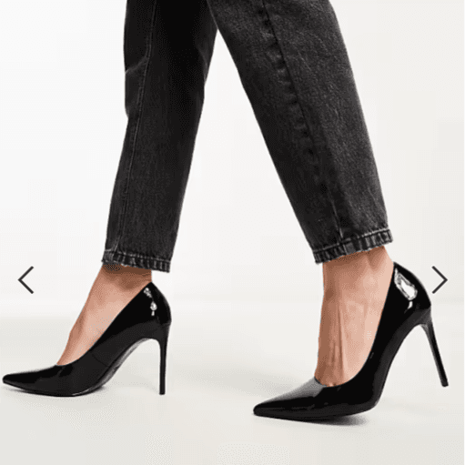 ASOS DESIGN Paphos pointed high heeled court shoes