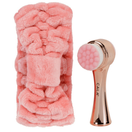 Cala Goal to Glow Facial Brush & headband set (2pcs) Rose Gold code 69235