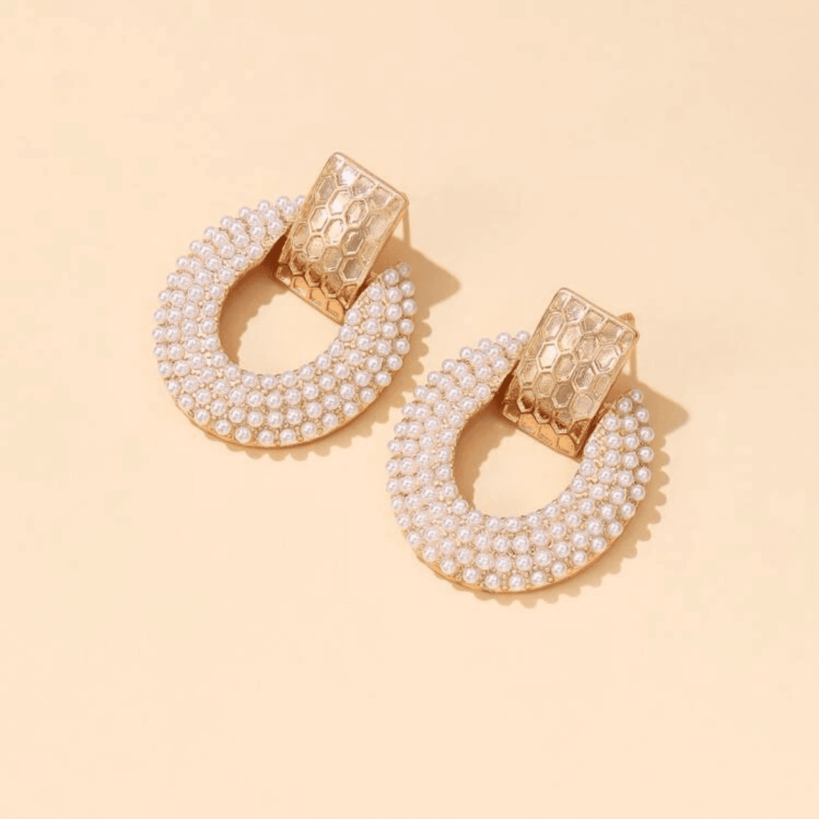 Earrings - Pearl & Gold 
